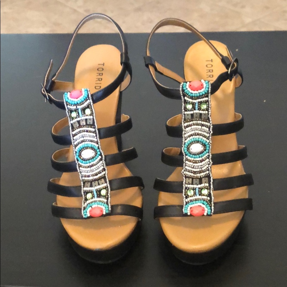Torrid wedge sandal heels sz 10